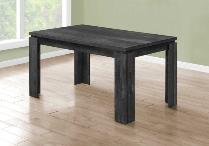 DINING TABLE - 36"X 60" / BLACK RECLAIMED WOOD-LOOK - Image 6