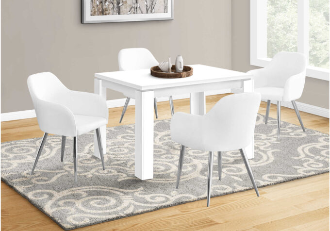 DINING TABLE - 32"X 48" / WHITE - Image 4