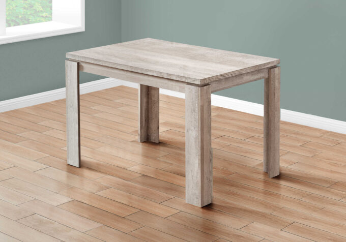 DINING TABLE - 32"X 48" / TAUPE RECLAIMED WOOD-LOOK - Image 6