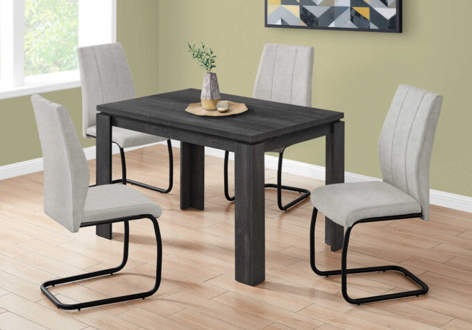 DINING TABLE - 32"X 48" / BLACK RECLAIMED WOOD-LOOK - Image 3