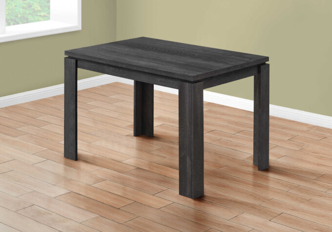 DINING TABLE - 32"X 48" / BLACK RECLAIMED WOOD-LOOK - Image 6