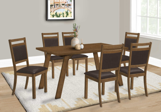 DINING TABLE - 36"X 60" / BROWN WALNUT - Image 4