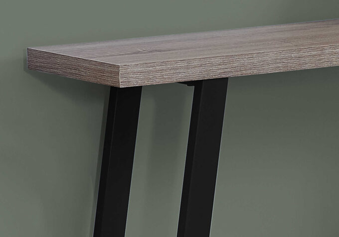 ACCENT TABLE - 48"L / DARK TAUPE / BLACK HALL CONSOLE - Image 3