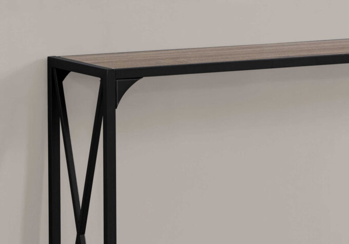 ACCENT TABLE - 48"L / DARK TAUPE / BLACK HALL CONSOLE - Image 3