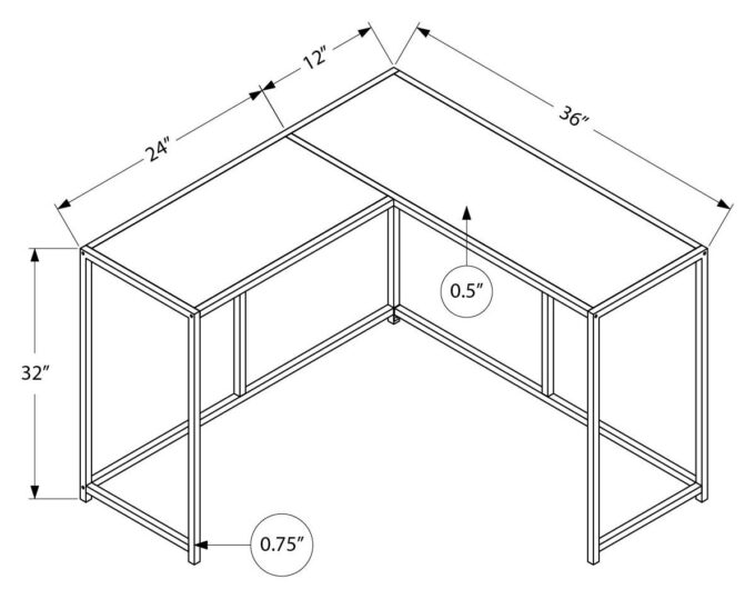 ACCENT TABLE - 36"L / WHITE / WHITE CORNER CONSOLE - Image 5