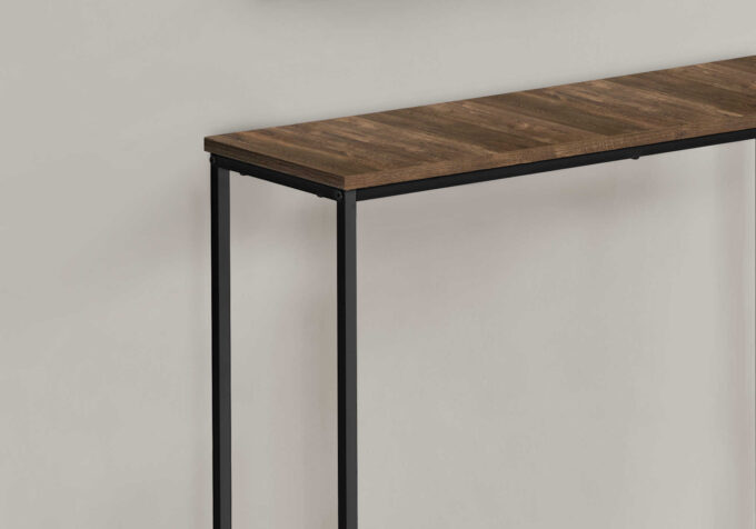 ACCENT TABLE - 32"L / BROWN RECLAIMED / BLACK CONSOLE - Image 3