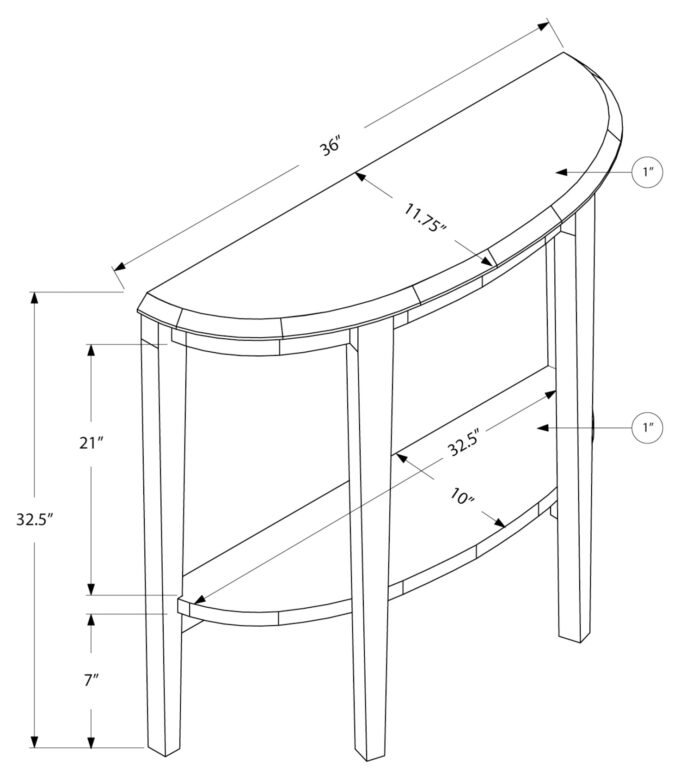 ACCENT TABLE - 36"L / BLACK HALL CONSOLE - Image 5