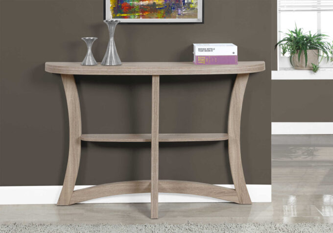 ACCENT TABLE - 47"L / DARK TAUPE HALL CONSOLE - Image 2