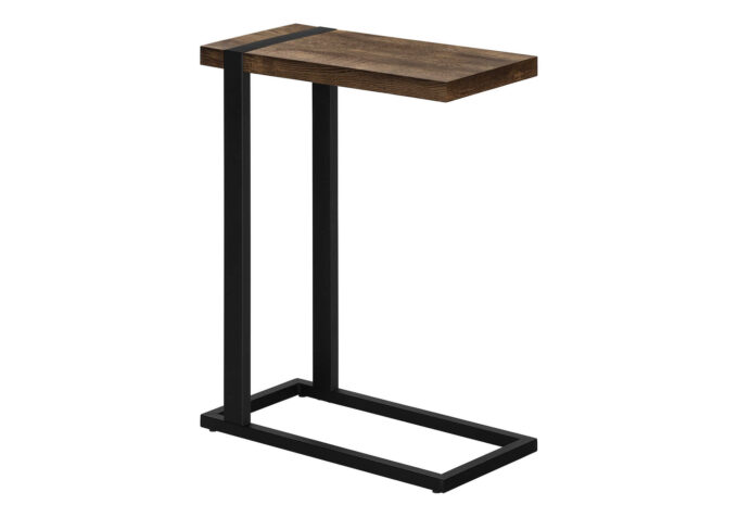 ACCENT TABLE - BROWN RECLAIMED WOOD-LOOK / BLACK METAL - Image 2