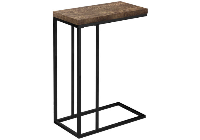 ACCENT TABLE - BROWN RECLAIMED WOOD-LOOK / BLACK METAL - Image 2