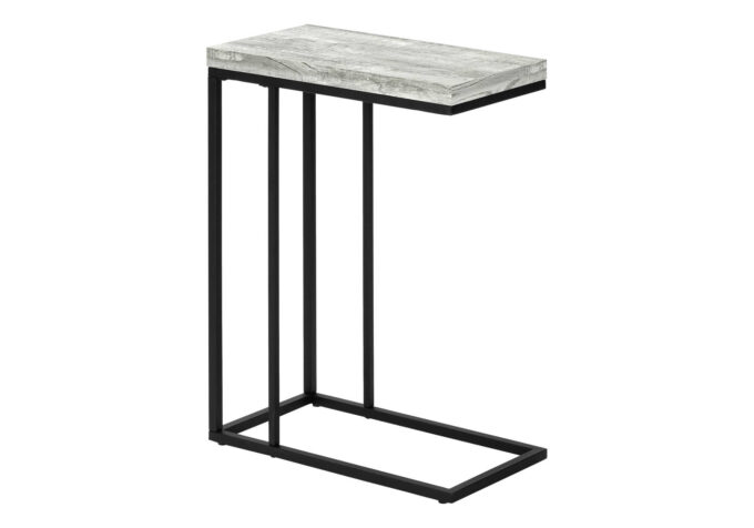 ACCENT TABLE - GREY RECLAIMED WOOD-LOOK / BLACK METAL - Image 2