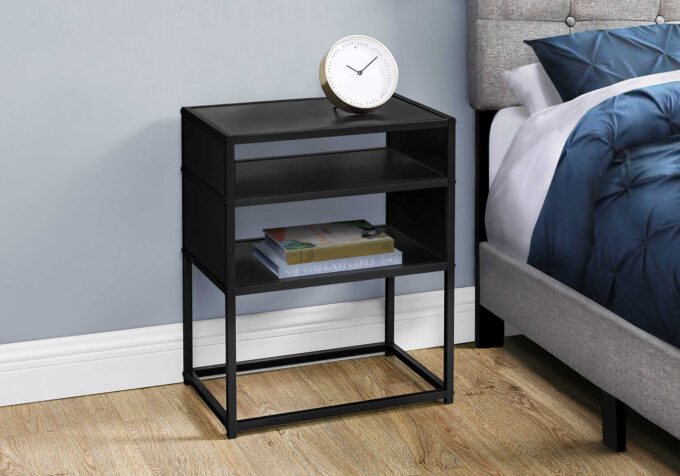 ACCENT TABLE - 22"H / BLACK / BLACK METAL - Image 2