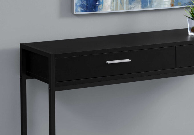 ACCENT TABLE - 48"L / BLACK / BLACK METAL HALL CONSOLE - Image 3