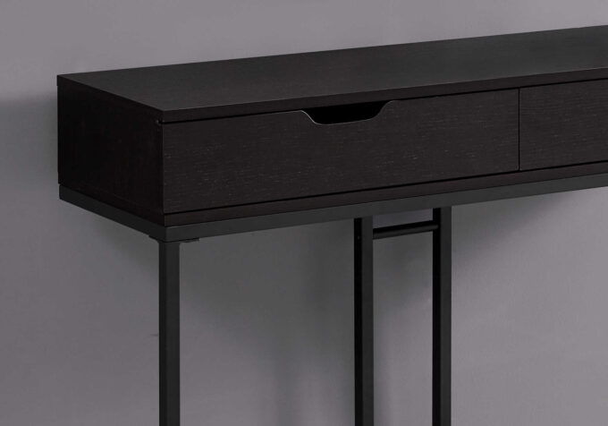 ACCENT TABLE - 42"L / ESPRESSO / BLACK HALL CONSOLE - Image 3