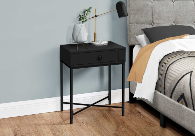 ACCENT TABLE - 22"H / BLACK / BLACK METAL - Image 2