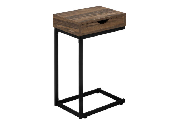 ACCENT TABLE - BROWN RECLAIMED-LOOK / BLACK METAL - Image 3