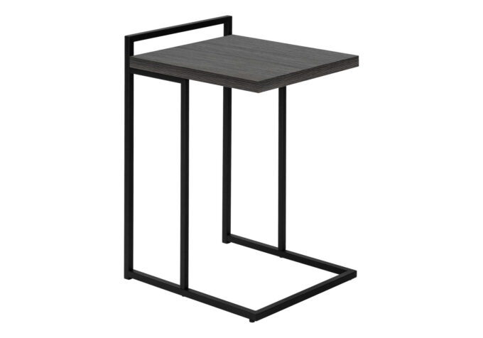 ACCENT TABLE - 25"H / GREY / BLACK METAL - Image 2