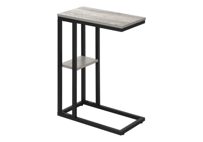 ACCENT TABLE - 25"H / GREY / BLACK METAL - Image 2