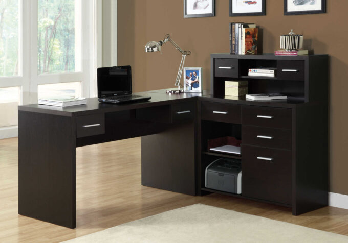 COMPUTER DESK - ESPRESSO LEFT OR RIGHT FACING CORNER