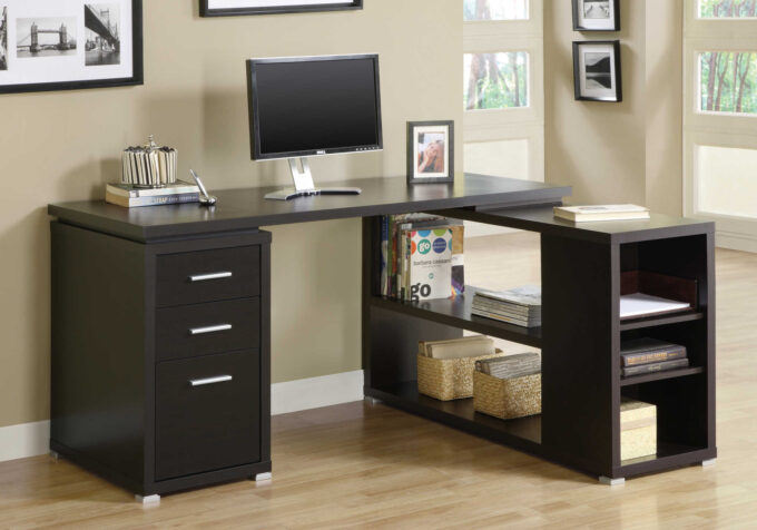 COMPUTER DESK - ESPRESSO LEFT OR RIGHT FACING CORNER