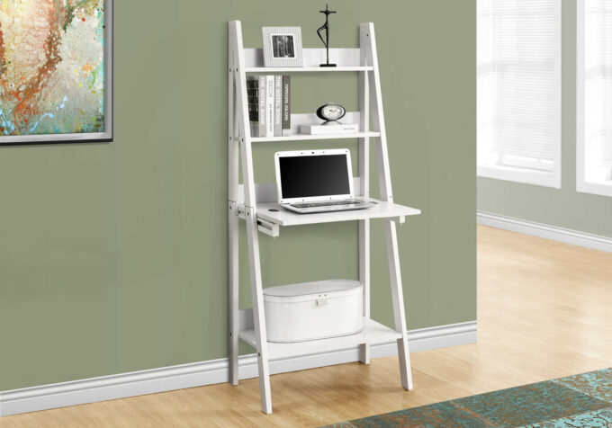 COMPUTER DESK - 61"H / WHITE LADDER STYLE - Image 2