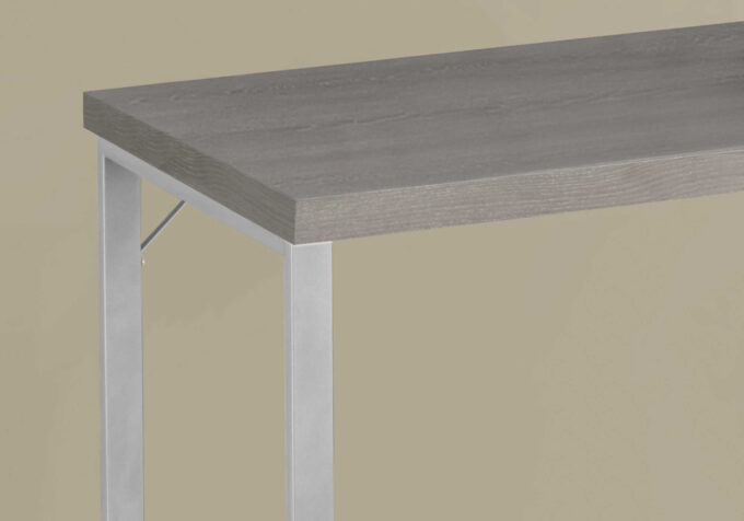 COMPUTER DESK - 48"L / DARK TAUPE / SILVER METAL - Image 2