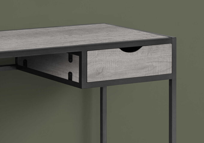 COMPUTER DESK - 42"L / GREY / DARK GREY METAL - Image 2