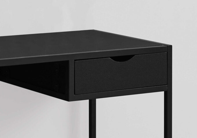 COMPUTER DESK - 42"L / BLACK / BLACK METAL - Image 3