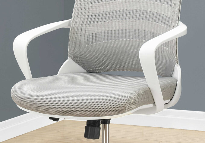 OFFICE CHAIR - WHITE / GREY MESH / MULTI POSITION - Image 3