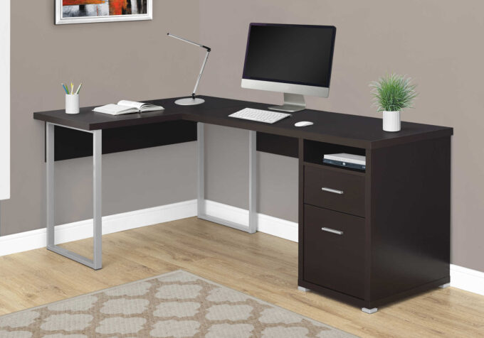 COMPUTER DESK - 80"L / ESPRESSO LEFT OR RIGHT FACING