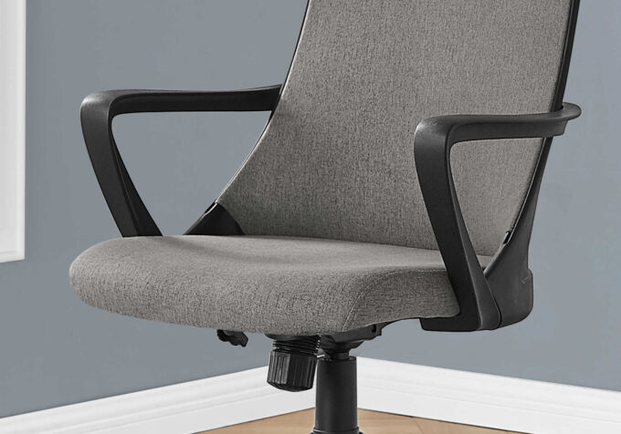 OFFICE CHAIR - BLACK / DARK GREY FABRIC / MULTI POSITION - Image 2