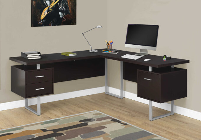 COMPUTER DESK - 70"L / ESPRESSO LEFT OR RIGHT FACING