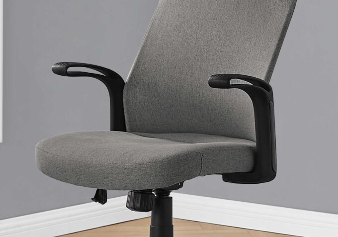 OFFICE CHAIR - BLACK / DARK GREY FABRIC / MULTI POSITION - Image 3