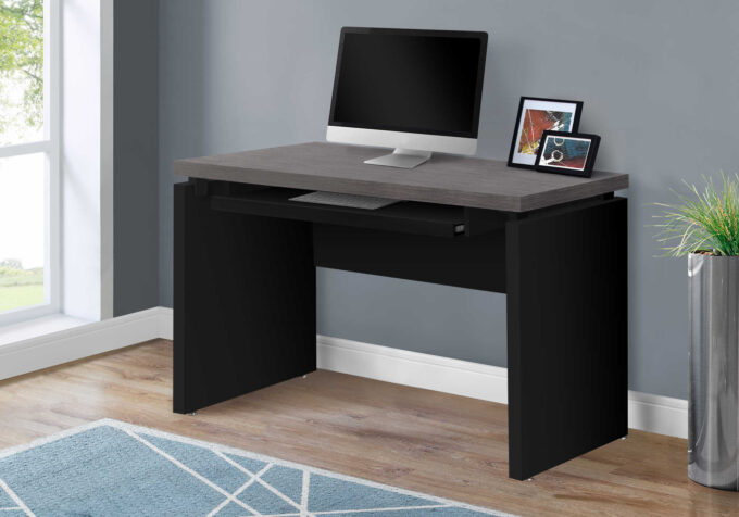 COMPUTER DESK - 48"L / BLACK / GREY TOP