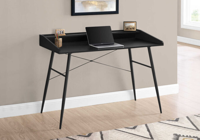 COMPUTER DESK - 48"L / BLACK / BLACK METAL