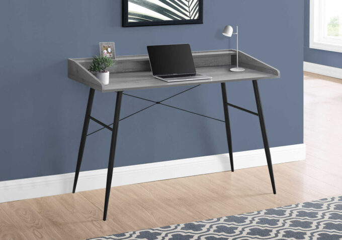 COMPUTER DESK - 48"L / GREY / BLACK METAL