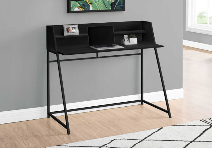 COMPUTER DESK - 48"L / BLACK / BLACK METAL