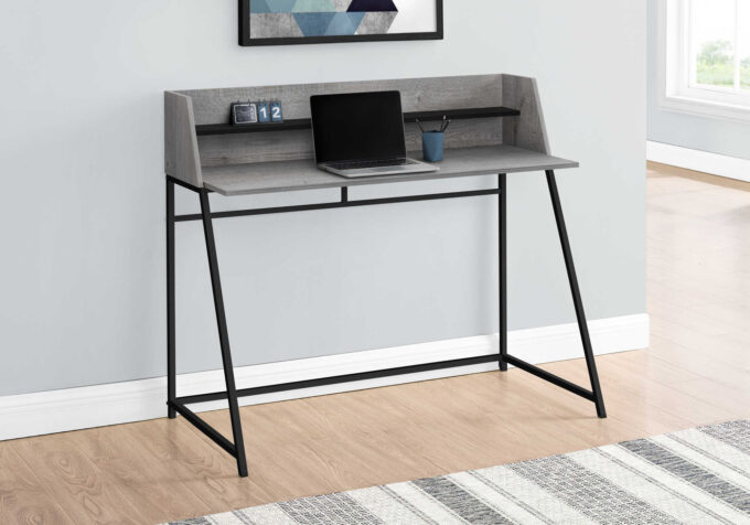 COMPUTER DESK - 48"L / GREY / BLACK METAL