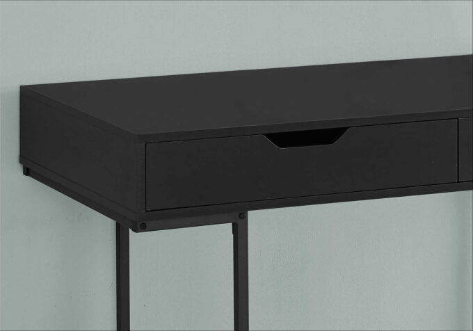 COMPUTER DESK - 48"L / BLACK / BLACK METAL - Image 2