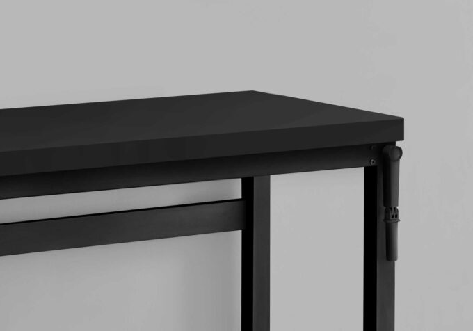 COMPUTER DESK - 48"L / BLACK / ADJ.HEIGHT/ BLACK METAL - Image 6