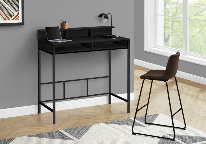 COMPUTER DESK - 48"L / BLACK / BLACK STANDING HEIGHT - Image 3