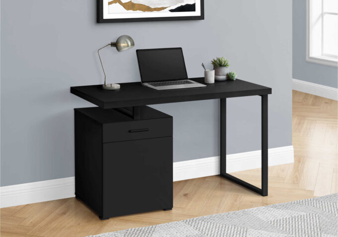 COMPUTER DESK - 48"L / BLACK LEFT OR RIGHT FACING