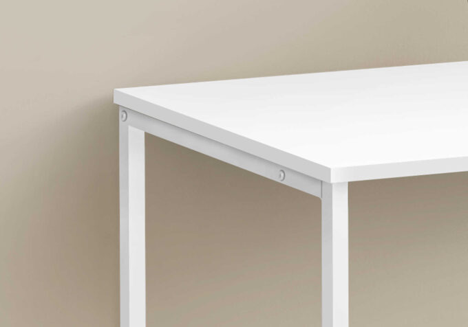 COMPUTER DESK - 40"L / WHITE / WHITE METAL - Image 2