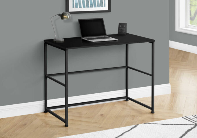 COMPUTER DESK - 40"L / BLACK / BLACK METAL