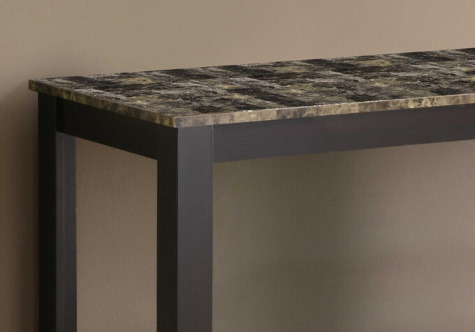 ACCENT TABLE - 44"L / ESPRESSO MARBLE TOP - Image 4