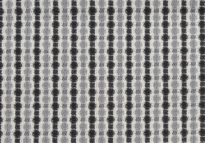 ACCENT CHAIR - LIGHT GREY / BLACK ABSTRACT DOT FABRIC - Image 3