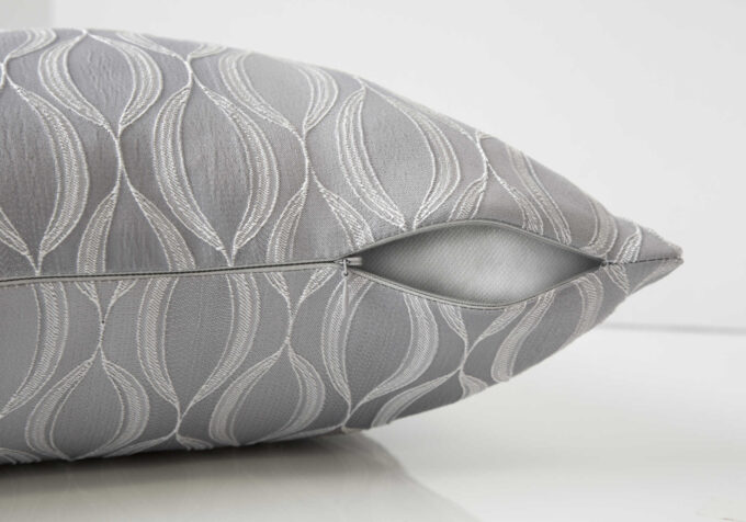 PILLOW - 18"X 18" / GREY WAVE PATTERN / 1PC - Image 3